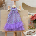 Girls' dress : stylish mermaid summer dress, halter tank dress, ethereal cheongsam dress