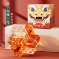 Year of the dragon mortise and tenon toy luban lock kongming lock primary school student kids puzzle building block assemble release boy new year gift