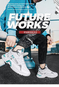 2024 winter new high-top men's shoes korean style trendy casual sports fleece-lined cotton shoes fashion sneakers dad shoes trendy sneakers
