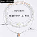 Bohemian beaded necklace wholesale - european & american cross-border style - women's light luxury, multi-layered, shell & pearl clavicle chain