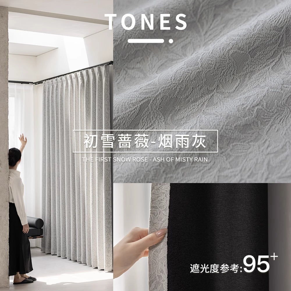 New arrivalfrenchretro rose chenille blackout curtains embossed medieval jacquard living room shaoxing curtains curtain fabric