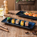Japanese kiln-turned creative sushi ceramic plate, restaurant hotel large bench sushi dish dessert plate