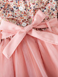 autumn new arrivals: european & american style girls' floral ruffle dress - tulle princess dress