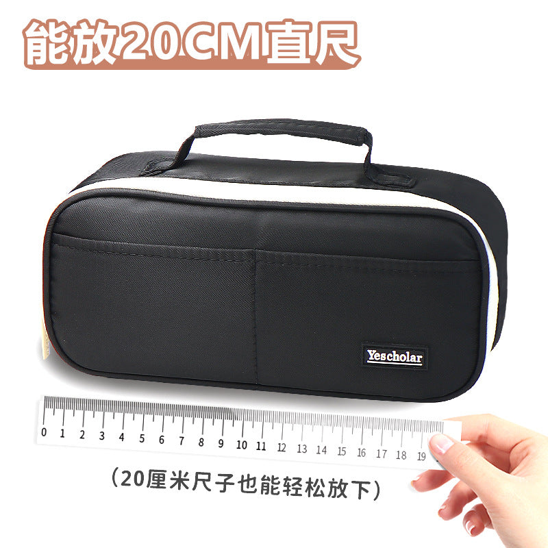 Cross-border customization  large-capacity pencil bag, primary and secondary school students multi-functional stationery box, cosmetic bag, multi-layer stationery bag
