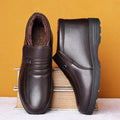 Men's winter warm cotton shoes - fleece lined, non-slip, casual high-top cotton shoes for men, elderly cotton shoes, men's leather cotton shoes for seniors