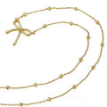 amazon hot-selling fashionable minimalist bow pendant necklace for women, stainless steel light luxury clavicle chain