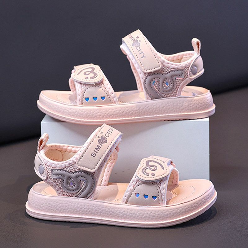 Girls' sandals: new  summer collection - soft sole, fashionable princess beach sandals for girls, anti-slip slides, baby shoes