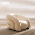 Cream furniture single sofa chair lazy internet celebrity style single chair small apartment balcony designer casual chair for home