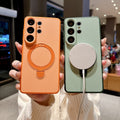 Anti-slip skin-feel magnetic stand case for samsung s26 ultra, drop-proof s25/a57 cross-border protective cover
