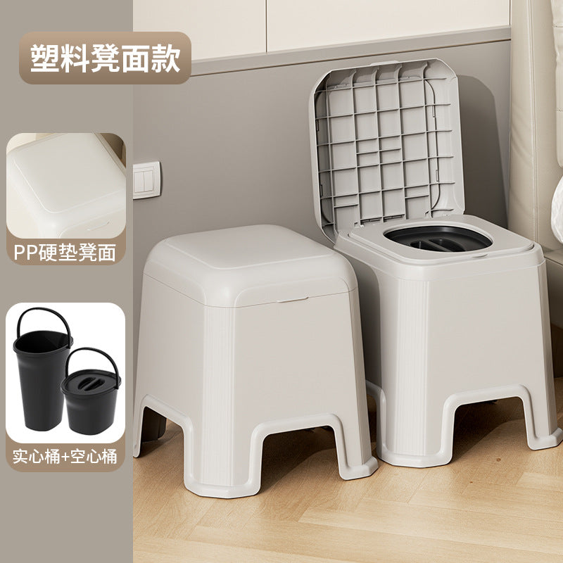 Elderly commode bucket, elderly bedside toilet stool, bath chair, squat toilet stool, pregnant women, elderly indoor toilet