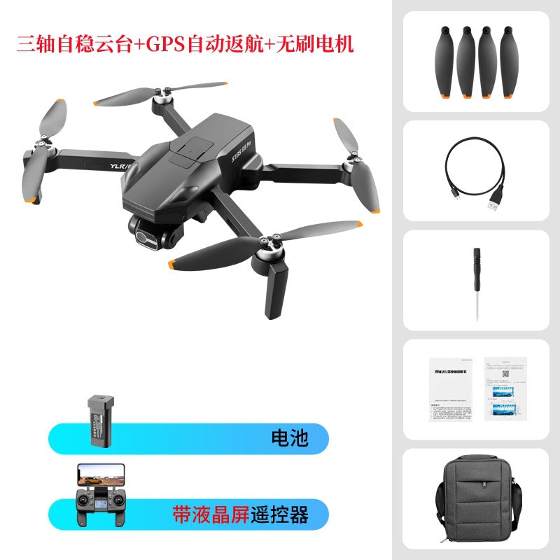 s135 drone with 3-axis gimbal, hd aerial photography, quadcopter, auto-return, and gps remote control