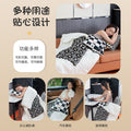 Multifunctional pillow quilt two-in-one scandinavian black and white checkerboard grids car cushion quilt office lunch break air-conditioning quilt