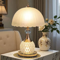 Crystal bedside table lamp american retro table lamp high-end table lamp master bedroom adjustable lighting fixture remote control home lamp