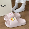 Cartoon eva non-slip slippers for women summer ins indoor home bathroom thick sole shit feeling outwear couple sandals for men