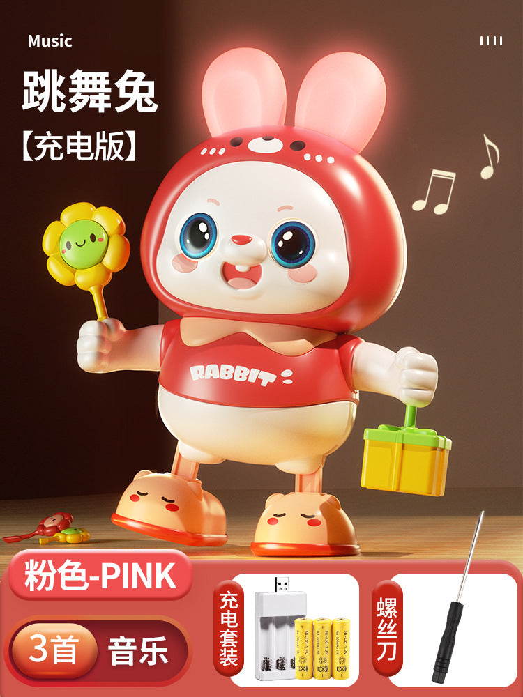 Infant & toddler light-up musical swinging bunny dancing educational early learning soothing toy - sound & motion - perfect birthday gift for boys & girls
