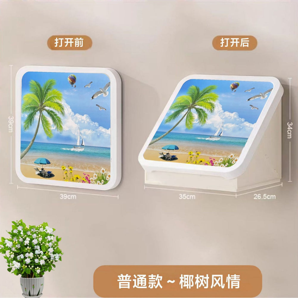 Bathroom mural clothes folding storage box toilet storage rack punch-free bathroom bathroom storage cabinet