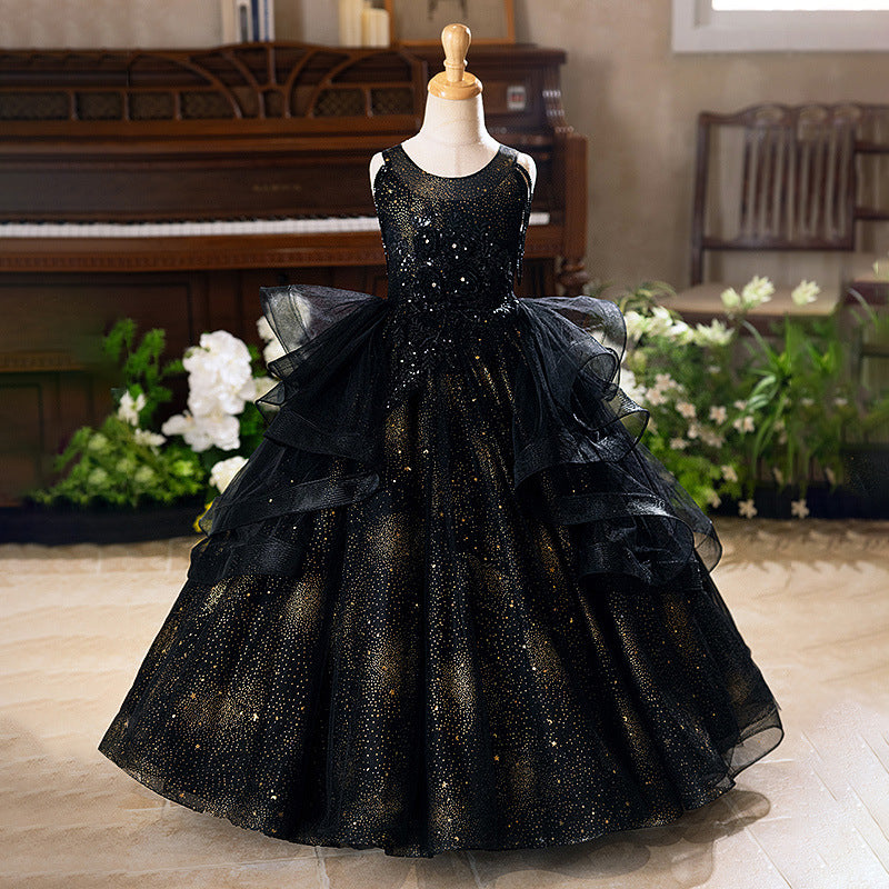 Girl dressclassysense cross-border flower girl wedding dress evening dress piano performance little girl clothes fashionable princess dress