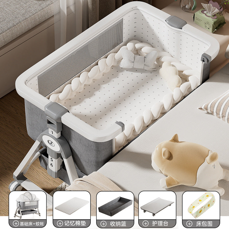 Baby crib - portable, foldable, multi-functional bassinet - newborn & toddler convertible bed