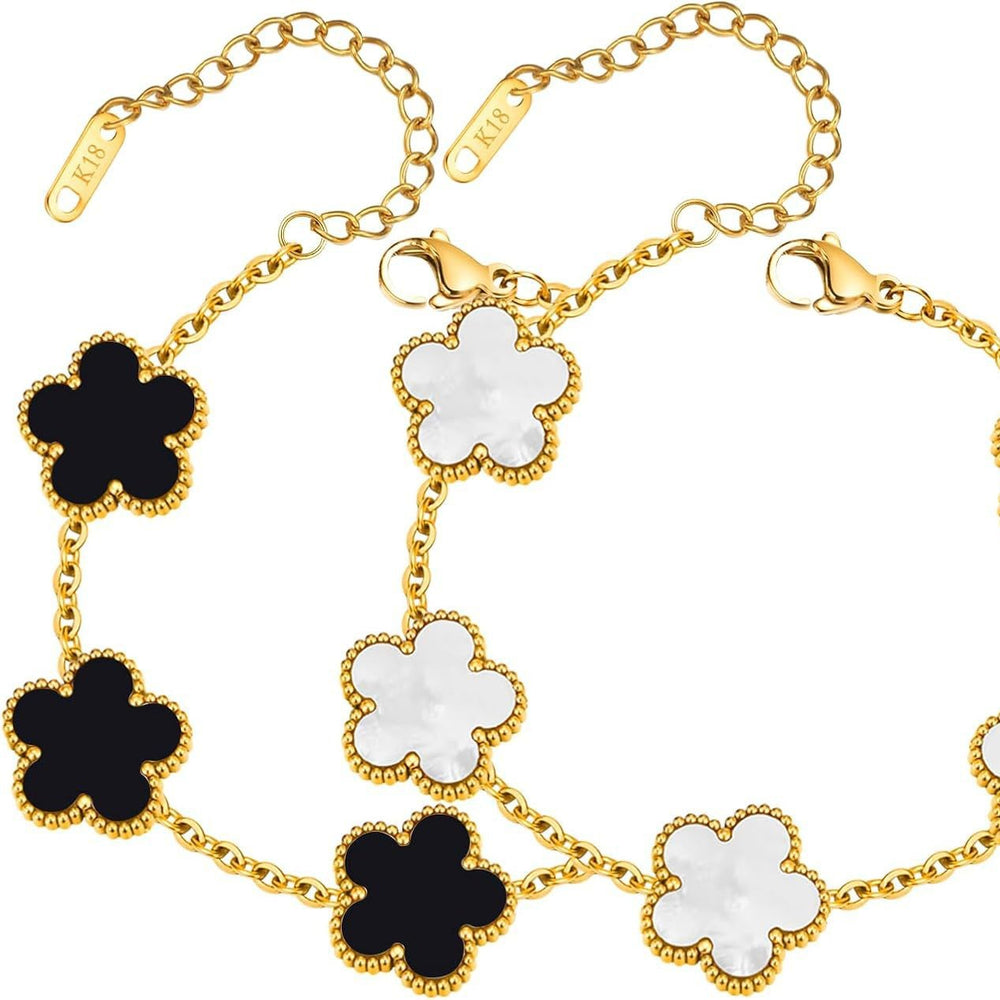 hot-selling stainless steel trendy minimalist lucky clover bracelet jewelry wholesale