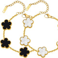 hot-selling stainless steel trendy minimalist lucky clover bracelet jewelry wholesale