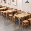 Solid wood dining table, fast food table and chairs, noodle restaurant dining table and chairs, rectangular table, square dining table, food stall, snack bar dining table