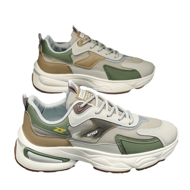 2025 men's winter breathable versatile anti-odor wear-resistant mesh athletic casual chunky sole dad shoes for teens