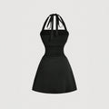 women's fashion: elegant & sexy halter dress - new spring/summer collection, slimming, high-waisted mini dress