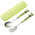 Green panda two-piece set (fork and spoon)
