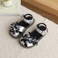 Girls' sandals:  summer new rhinestone princess sandals, kids' velcro anti-slip closed-toe anti-kick beach shoes