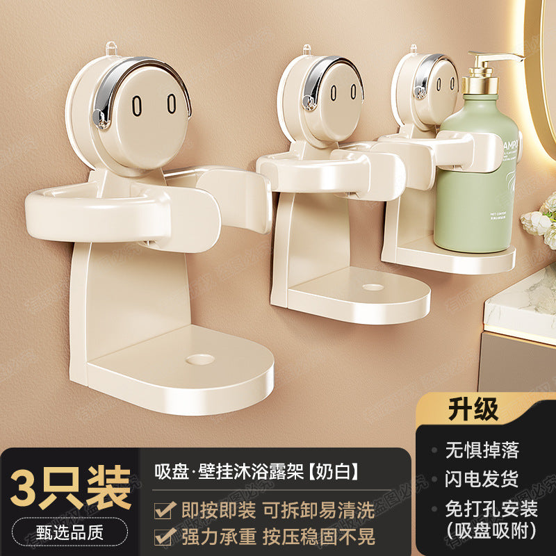 Powerful suction cup No punching Wall hanging Bathroom rack Bath shower Toilet shower gel hanger Storage