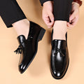 2023 summer new men's leather shoes - plus size business formal casual dress shoes - wedding lace-up men's footwear
