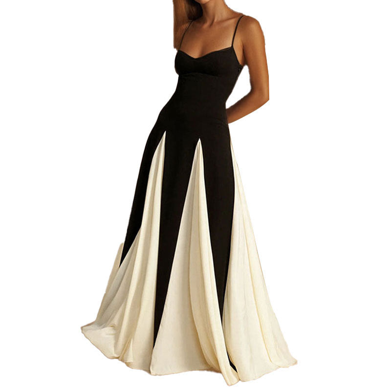 cross-border e-commerce women's fashion: european and american summer new arrivals - elegant, sexy, backless, slim-fit evening gown dress