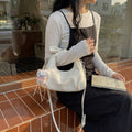 Sweet pleated handbag - 2026 spring new arrival - korean style fashion casual shoulder bag - minimalist chic crossbody bag