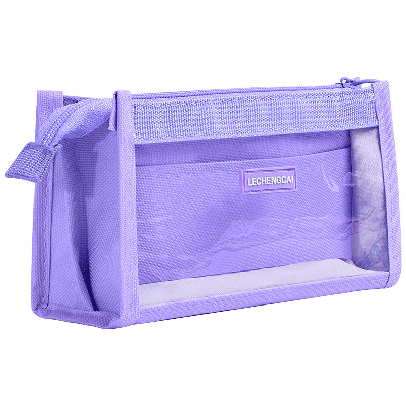 6-layer pencil bag, large-capacity stationery box, stationery bag, pencil case, high-value transparent super-energy storage bag, pencil bag.
