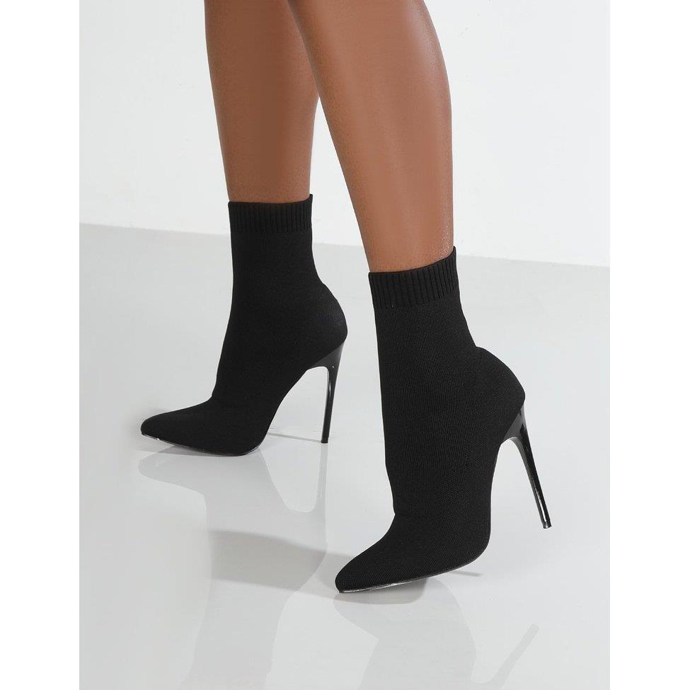 autumnew arrivalknitting elastic boots pointed toe socks boots knee socks high heel short boots plus size stiletto heel socks boots