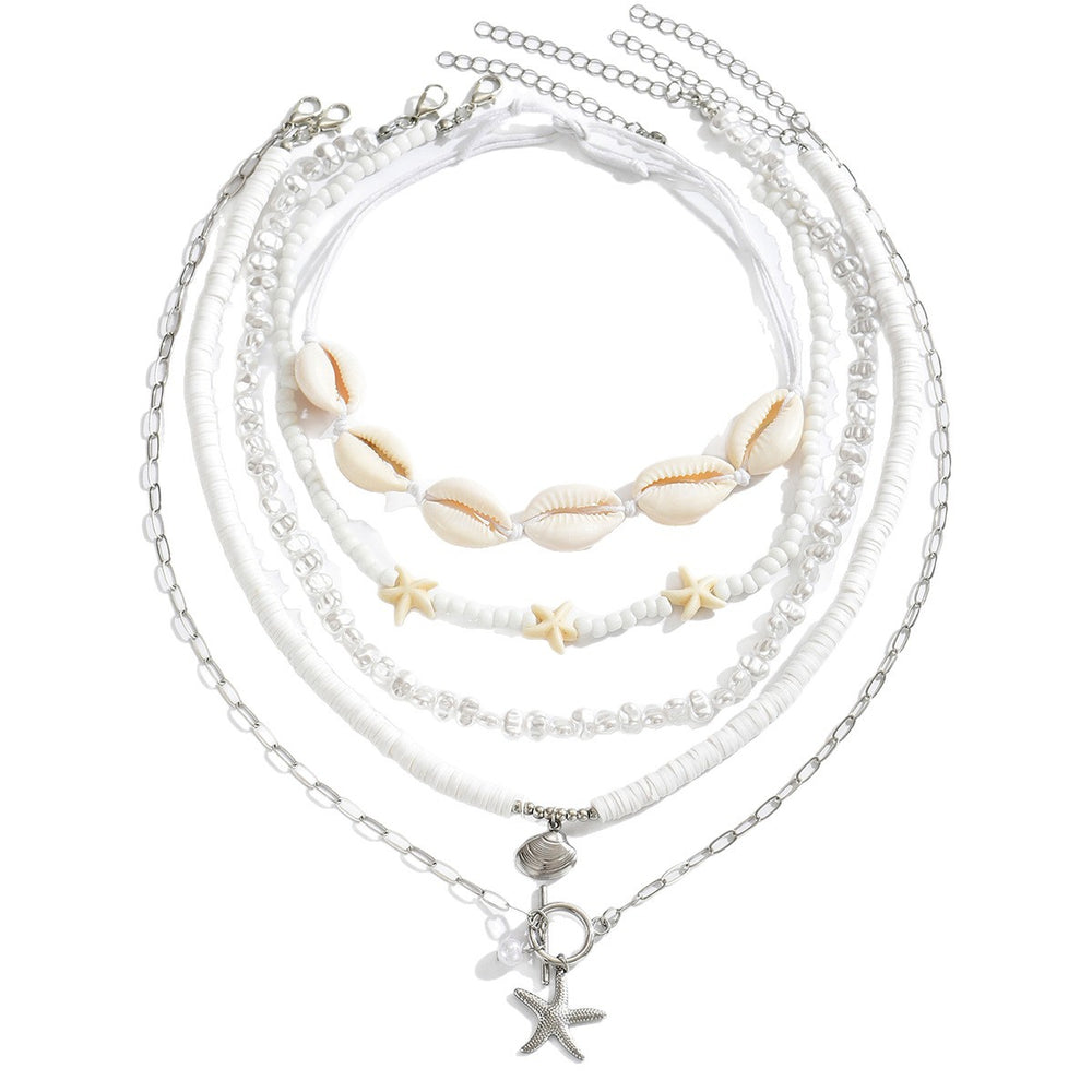 Imitation pearl necklace wholesale cross-border shell jewelry niche high-end clavicle chain female marine necklace accessible luxury necklace