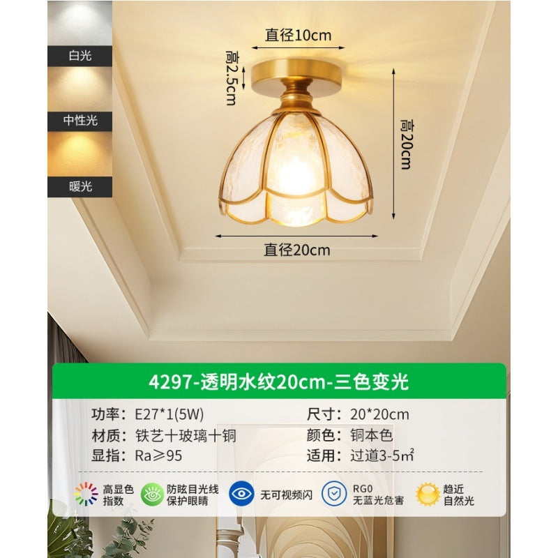 Huiyuan Entrance Light Aisle Light Luxury Retro Corridor Ceiling Light Home Light Medieval Balcony Lighting E