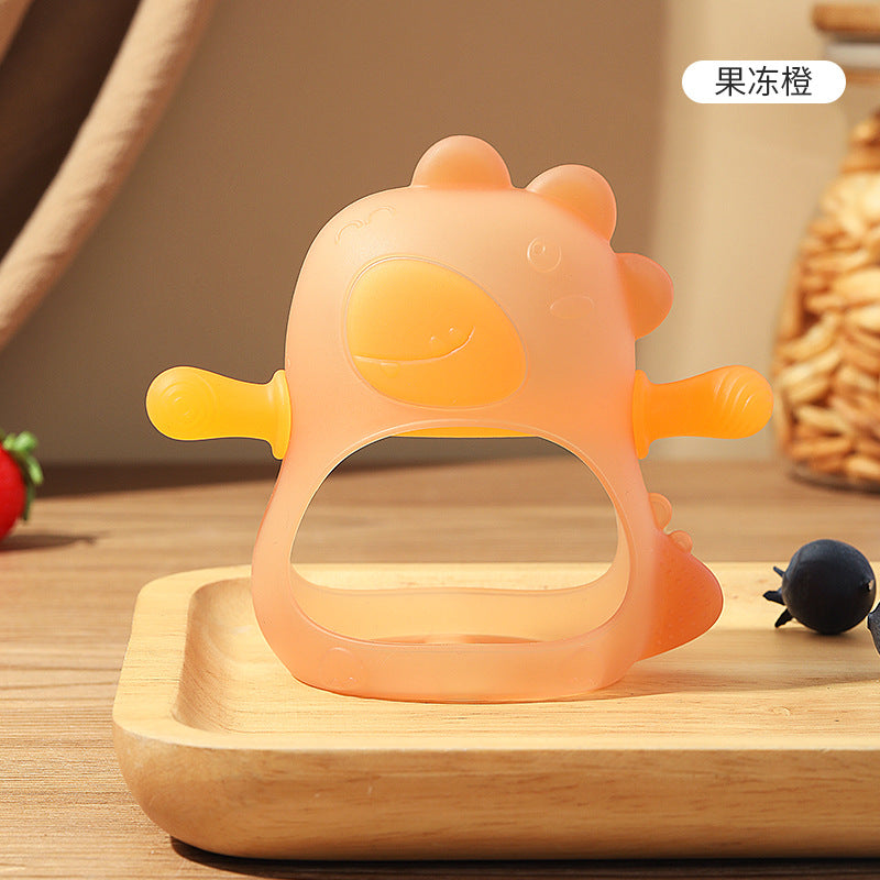 Babe elephant baby toothpaste baby molar stick anti-eating hand artifact baby gnawing glue silicone toy 0-1 years old