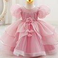 New arrival: children's formal dress - tutu skirt, puff sleeves, cake princess dress for baby girls