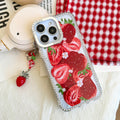 Strawberry dui dui le iphone 17 air phone case, 16 pro diamond-studded protective cover, 15 apple 17 cross-border customization