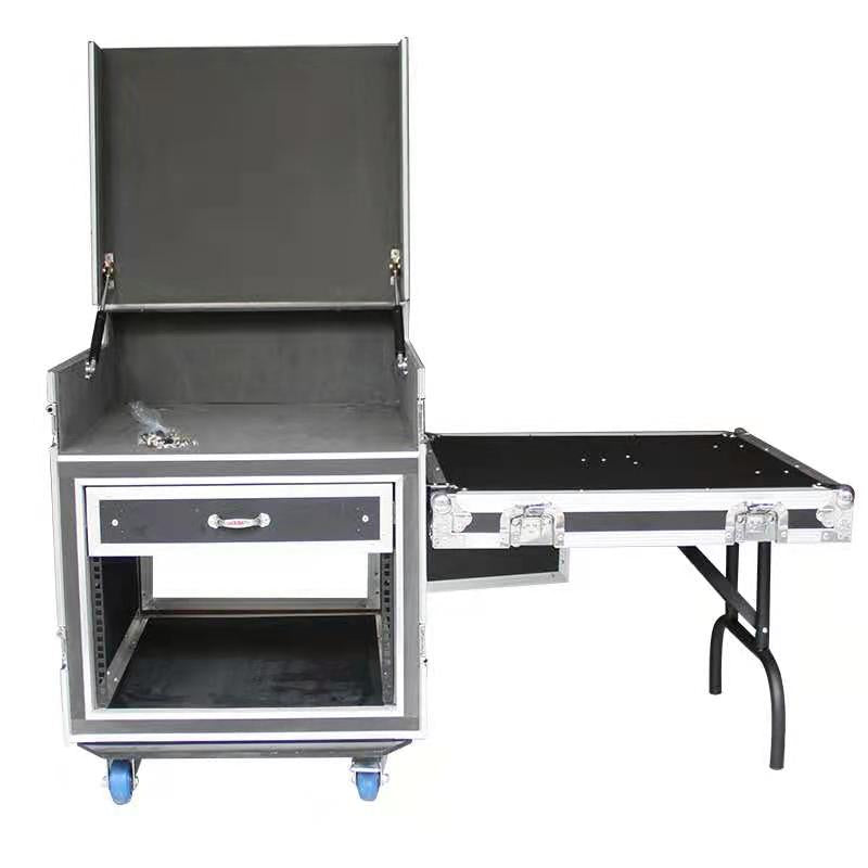 Performance equipment box LED air box Power amplifier Mixer Single layer shockproof cabinet Aluminum alloy hemming 16U 12U