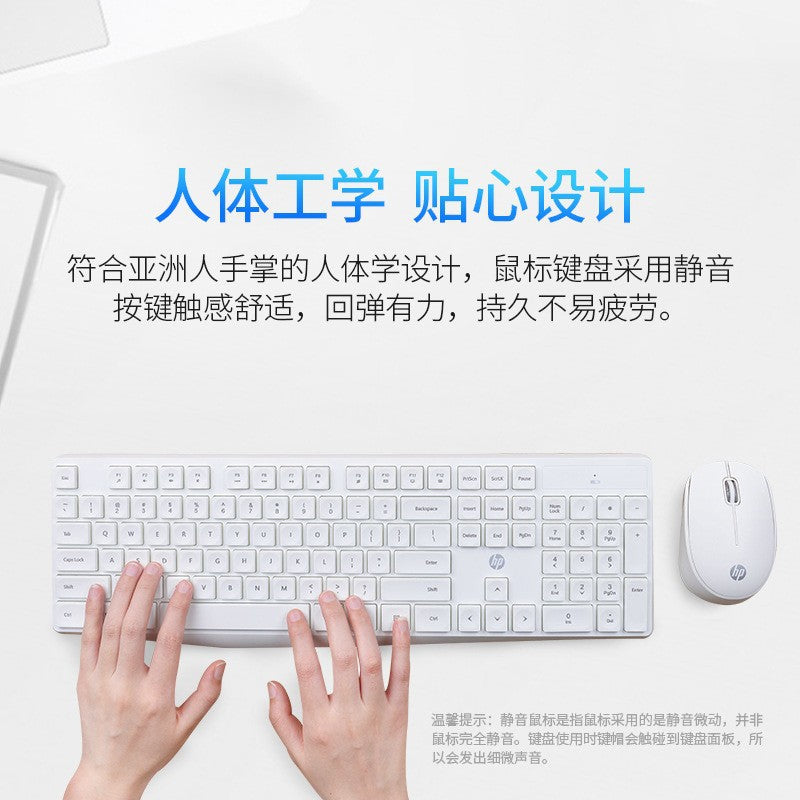Hp cs10 wireless keyboard and mouse combo - wired desktop set for office, laptop, and home use