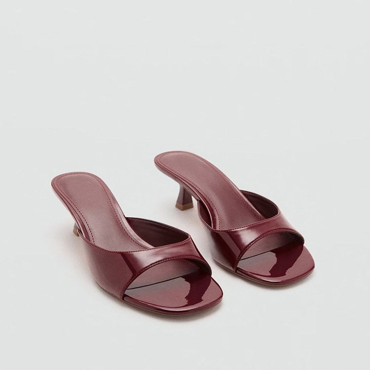 Women's foreign trade sandals - summer  collection: low-cut mules, stiletto heels, open-toe slides for women's outdoor wear
