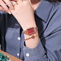 Live broadcast popular douyin sales retro elegant women's watch wholesale watch women's small square watch women's watch small green