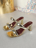 Women's summer 2025 new arrival: elegant and comfortable ankle strap heeled sandals - square toe open toe slides