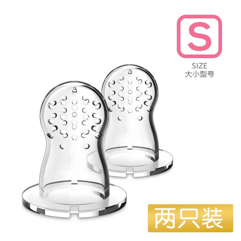 Baby food grade teether baby teething stick fruit vegetable bite bag pacifier newborn silicone teether