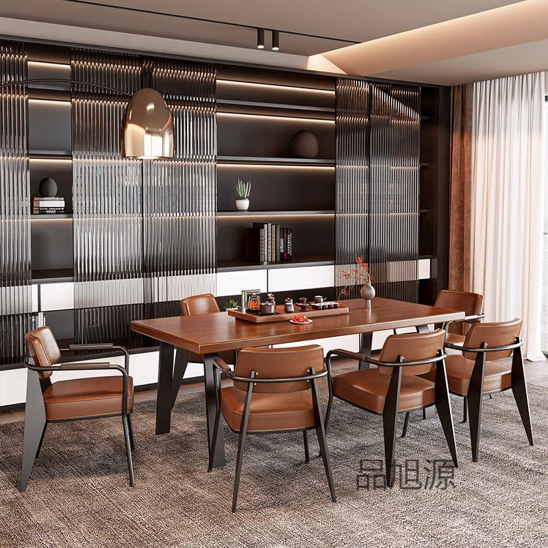 American creative cushion simple meeting reception armrest chair wrought iron casual dining bar Western restaurant chair Bar dining chair