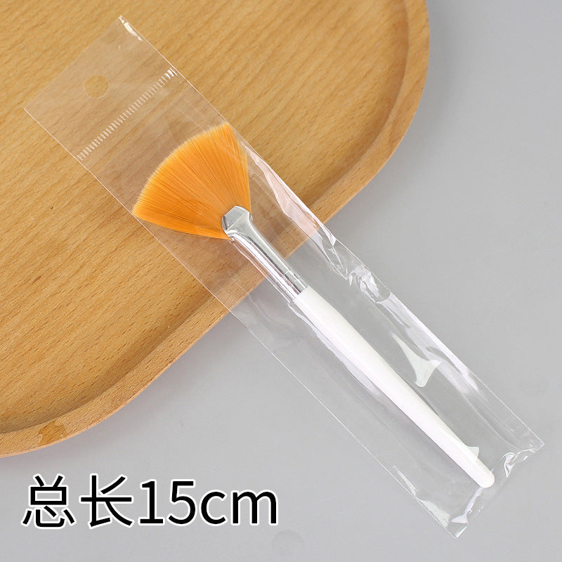 Beauty silicone brush facial mask brush makeup brush soft bristle head brush mud mask beauty tool fan-shaped fruit acid brush