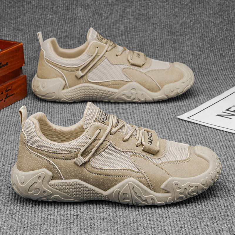 Men's safety shoes - summer mesh breathable construction work shoes - anti-slip, wear-resistant, athletic, casual, outdoor hiking trendy shoes