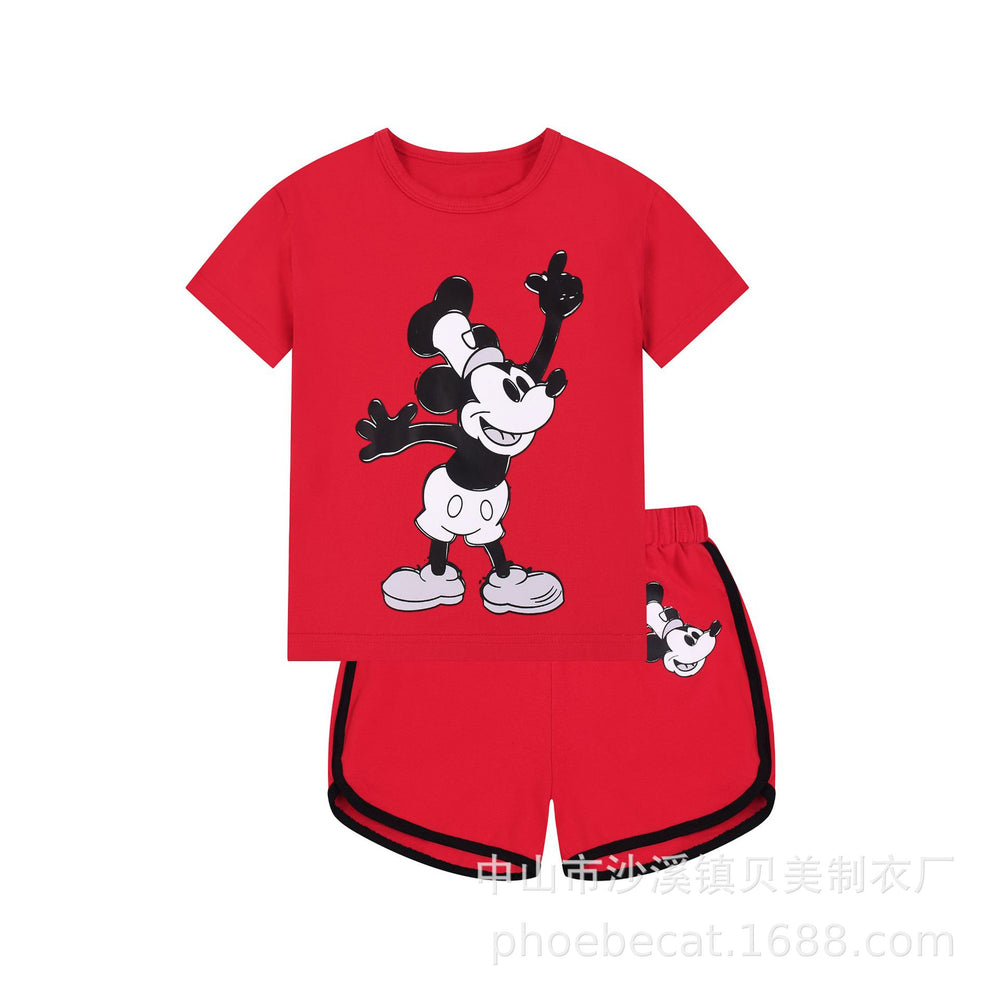 cute mickey mouse fashion outerwear casual wear 2-piece set